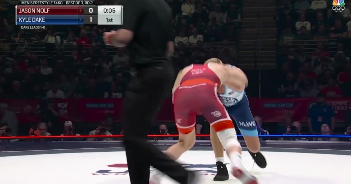 Team USA Kyle Dake Defeats Jason Nolf in the Men's 74 kg. Freestyle